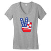 Peace Sign Hand Women's V-Neck T-Shirt