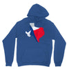 Eroded Texas Map With Flag Unisex Hoodie