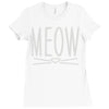 meow cute cat face Ladies Fitted T-Shirt