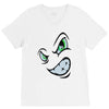 angry cartoon face V-Neck Tee