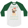 ugly sweater dog 3/4 Sleeve Shirt