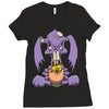 zombie bunny loves brains Ladies Fitted T-Shirt