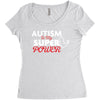Autism Is My Super Power Women's Triblend Scoop T-shirt