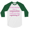 If My Uterus 3/4 Sleeve Shirt