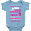 quens are born in april Baby Bodysuit