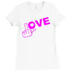 fuck love party Ladies Fitted T-Shirt