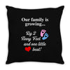 Our Family is Growing Throw Pillow