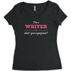 i'm a writer what's your superpower Women's Triblend Scoop T-shirt