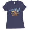 octopus with bubble gun goes pewpew Ladies Fitted T-Shirt