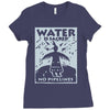 water is sacred no pipelines Ladies Fitted T-Shirt