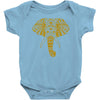 tribal print elephant geometric gold animals cool Baby Onesie