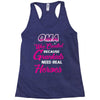 Oma Was Created Because Need Real Heroes Racerback Tank
