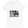 japanese language kanji Ladies Fitted T-Shirt