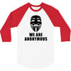 we are anonymous tshirt pipa sopa acta v for vendetta hacker's t shirt 3/4 Sleeve Shirt