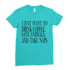 take naps Ladies Fitted T-Shirt