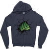Hulk Fist Zipper Hoodie