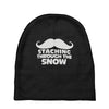 mustaching through snow Baby Beanies