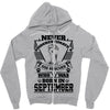 Never Underestimate Dog Rescuer Who Was Born September Zipper Hoodie