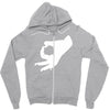 finger symbol Zipper Hoodie
