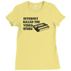 internet killed the video store Ladies Fitted T-Shirt