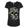 skull snake Maternity Scoop Neck T-shirt
