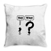 wait,what Throw Pillow