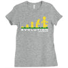 evolution of lego man Ladies Fitted T-Shirt