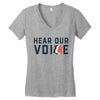 Women's March Hear Our Voice Women's V-Neck T-Shirt