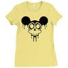 dead mickey mouse halloween Ladies Fitted T-Shirt
