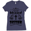 I Am One Blessed Sister Ladies Fitted T-Shirt