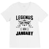 Legends Are Born In January V-Neck Tee