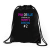 pink or blue mommy is expecting number 2 new Drawstring Bags