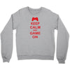 keep calm and game on Crewneck Sweatshirt