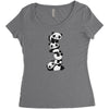 Pandas Women's Triblend Scoop T-shirt