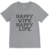 happy wife happy life V-Neck Tee