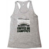 braakfast food coffee or campfires Racerback Tank
