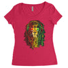 new! men's rasta vibe lion Women's Triblend Scoop T-shirt
