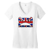 skinhead union jack, ideal birthday gift or present Women's V-Neck T-Shirt