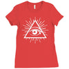 all seeing eye Ladies Fitted T-Shirt