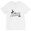 merry christmas flower V-Neck Tee