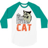 This Girl Loves Her Cat 3/4 Sleeve Shirt