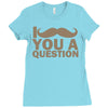i mustache you a question Ladies Fitted T-Shirt