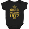 kings are born in 1977 Baby Bodysuit