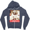 sloth astronaut swag Zipper Hoodie