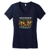 where the halflings are Women's V-Neck T-Shirt