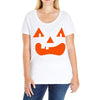 fun face pumpkin Ladies Curvy T-Shirt