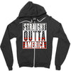 straight outta america Zipper Hoodie