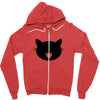 animal black Zipper Hoodie