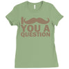 i mustache you a question Ladies Fitted T-Shirt