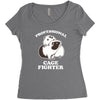 professional cage fighter Women's Triblend Scoop T-shirt